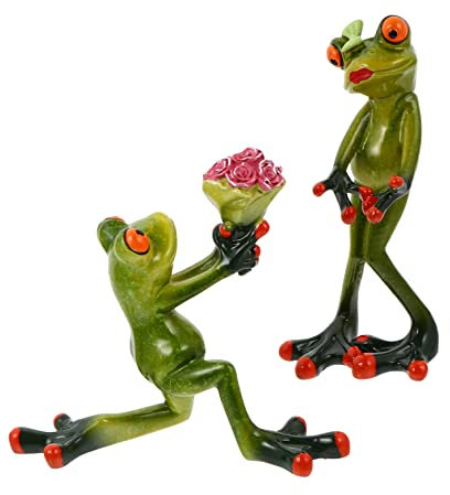 Garneck Figurine Wohnkultur Lebensechte Frosch Handwerkskunst
