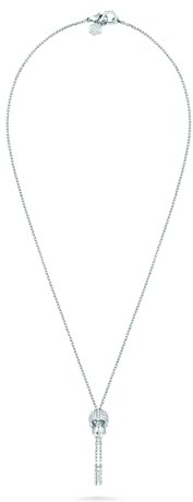 Philipp Plein Damen Kette Halskette Edelstahl Silber Sliding $Kull PJ3EA03NU