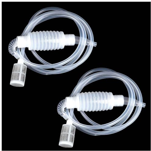 MUNSKT 2 x Brau-Siphonröhren, Bier-Siphon-Filter, Heim-Weinherstellungswerkzeug, manuelle Pumpe, wiederverwendbarer weicher Rohrschlauch, Brauausrüstung