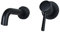 XJTNLB Robinet Mural Salle de Bain Mitigeur Lavabo Encastré, Robinet pour Evier Salle de Bain Mural Laiton Noir-Fendu,15Cm
