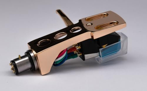 Rose Gold Plated Headshell Cartridge Mount, Stylus, Needle, V2 Lubricant Bundle fits Pioneer PL-12AC, PL-15, PL-31d, PL-41, PL-50, PLX-1000, PL-518, PL-530, PL-A35, PLX-500