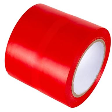 GTSE Bodenmarkierungsband 100 mm x 33 m Rot 0,15 mm dick – Markierungsband, Tanzflächen, Fitnessstudios, Lager - 1 Rolle