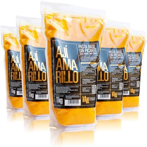 Pasta Base De Ají Amarillo ¡SIN PICANTE! La Sarita 5 kg - Formato AHORRO Para Restaurantes Y Cátering. Ingrediente Principal De La Cocina Peruana. Disfruta El Auténtico Sabor Del Ají Amarillo Peruano