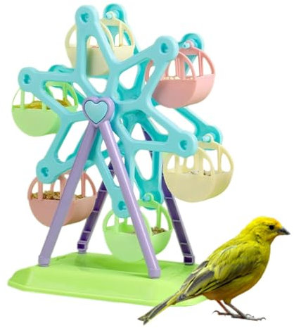 Futterrad-Papageienspielzeug, Riesenrad-Vogelspielzeug,Vogel-Riesenrad-Spielzeug | Rotierender Interaktiver Futterspender Für Barschfutter Für -Denkspiele Kleinerer Vögel
