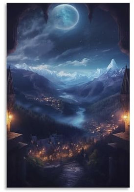 Sarah J. Maas Buchkunst, ein Hof der Dornen und Rosen, Velaris-Poster, 1 Wandkunst-Poster, Drucke, Heimdekoration, Bild, Leinwand, Gemälde, Poster, 20 x 30 cm