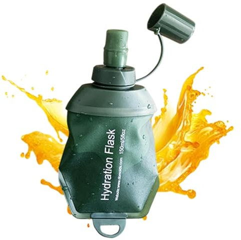 Soft Flask - Borraccia da corsa, borraccia per idratazione, in TPU, pieghevole, in gel, portatile, morbida, pieghevole, flessibile, riutilizzabile, per esterni