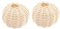 HOMSFOU 2 Stücke Woven Rattan Lampe Schatten Decor Wicker Leuchte Für Wohnzimmer