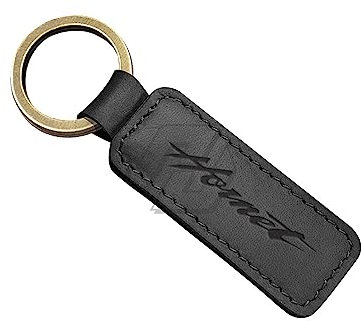 QISUO Porte-clés de Moto Motocross Porte-clés en Peau de Vache Compatible avec Hornet Key CB1000R CB250F CB600F CB900 etc.(Noir)