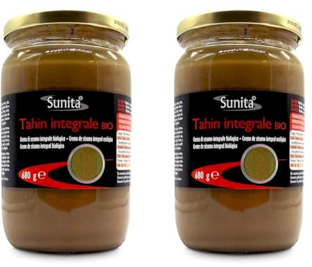 Sunita Tahin Crema Integrale Bio, 680g (Confezione da 2)