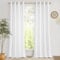 MRTREES Vorhänge Wohnzimmer Leinenoptik Halbtransparent, Stores Gardinen mit Ösen Weiß 2er Set, 215 cm Lang, 140 cm Breit, Vorhang Weiss Kinderzimmer Schlafzimmer, Curtains for Bedroom