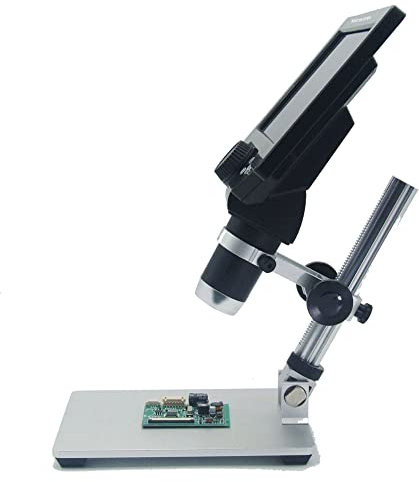 G1200 Digitalmikroskop, 7-Zoll-LCD-Display, Winkel Einstellbar, 12 Megapixel, 1–1200 Verstärkung, Mehrfach, mit Halterung aus Aluminiumlegierung, Zum Löten für Erwachsene (3)