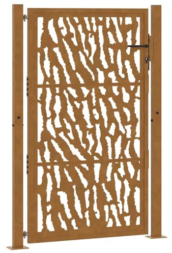 vidaXL Garden Gate 100x150 cm Weathering Steel Trace Design