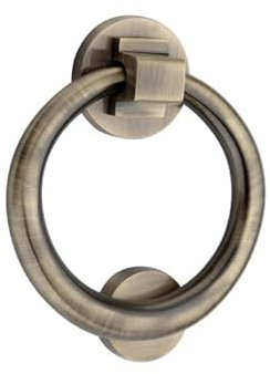 Infinity Decor Türklopfer aus massivem Messing, 12,7 cm, antikes Messing-Finish, Premium-Qualität, Hand-Türklopfer für Eingangstür, Möbel