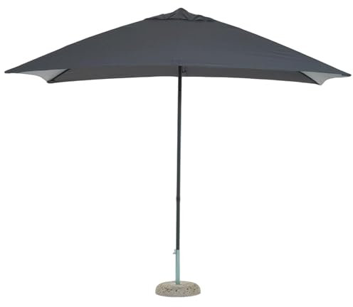 Sicignano | Ombrellone Lipari 3x2 Giardino Antracite, 6 Stecche in Ferro, Telo Poliestere 180 g/m², H.230 cm, Palo Ø3,8 cm - Terrazzo Piscina Ristoranti (Ombrellone senza Base)