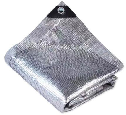 Toile D'ombrage 99% Aluminet pour Voiture Chiens Plantes Brise-Vue pour Balcon Toile D'ombrage avec Œillets pour Couverture de Plantes Auvent de Patio Pergola Serre Voiture(1.5x2.0m/5x6.6ft)