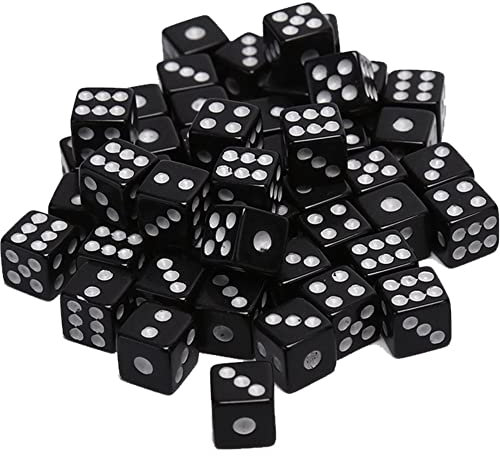 Uzztfa 50 Stück 8-mm-würfel, 6-seitige Würfel, Spielwürfel Für Aktivitäten, Mathematikunterricht, Spiele, Partygeschenke, Spielzeuggeschenke