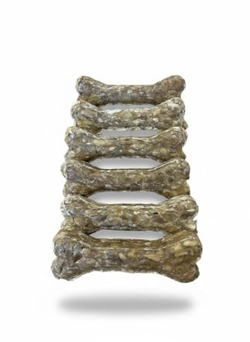 Kaureks Natur Hundeleckerlies, Kauknochen mit Rinderpansen für Senioren, Welpen 12cm 6 STK., wie Rinderkopfhaut, Rinderhaut, Rindknochen, Kauartikel