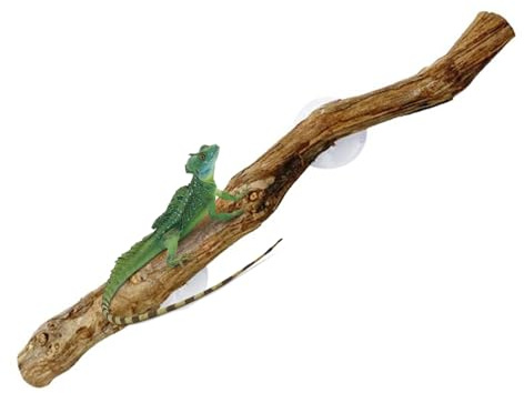 Reptile Climbing Corner Stick - 30cm Pet Terrarium Habitat Branch With Suction Cups, 3D Background Decoration For Snakes Lizards & Leopard Geckos, Terrarium Climbing Stick - Tank Accessories