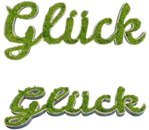 Moos Schriftzug Personalisiert, Dekorative Wanddekoration mit Echtem konserviertem Moos, Grüne Buchstaben