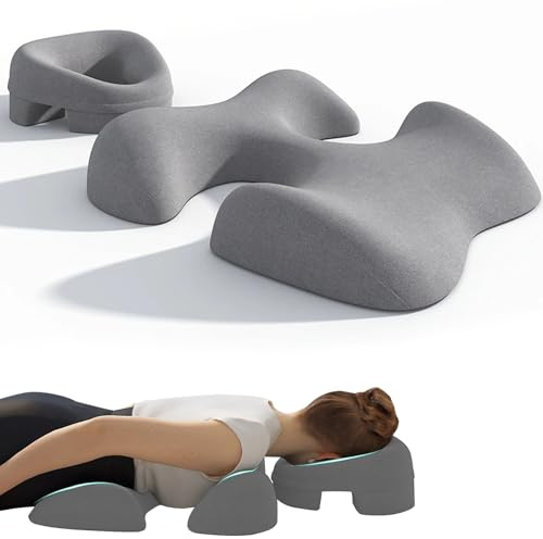 Kingbar Massage Brustkissen und Gesichtswiegenkissen Set, Bruststütze Bauch Stützkissen für Bett, Spa Salon, Zuhause, Schlafzimmer, Gray