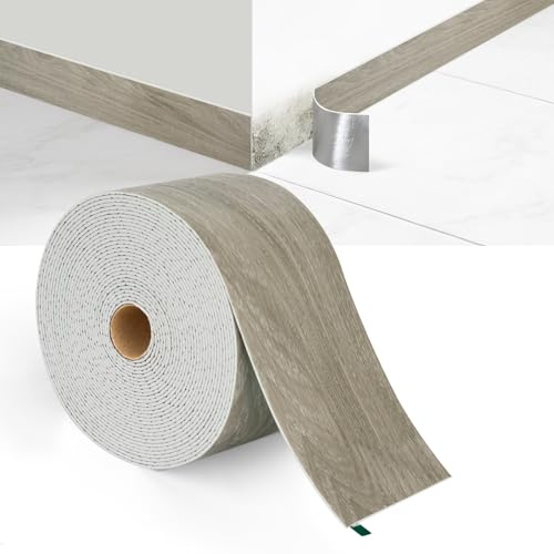 Plinthe souple autocollante flexible en PVC imperméable 10 m pour cuisine et salle de bain, largeur 10 cm