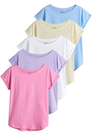 NEXT Damen 5er-Pack T-Shirts mit Flügelärmeln