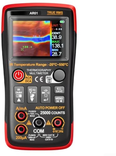 2 in 1 multimetro della termocamera 25000 conteggi con lo schermo a 2,4 pollici per il lavoro elettrico di manutenzione e di prova