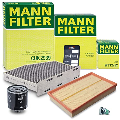 MANN-FILTER Inspektionspaket Filterset 1x Ölfilter, 1x Luftfilter, 1x | Kompatibel mit: SKODA OCTAVIA II, OCTAVIA II Combi, VW CADDY III Großraumlimousine, CADDY III Kasten/Großraumlimousine