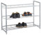 CARO-Möbel Schuhregal System Schuhständer Schuhablage mit 3 Fächern für ca. 12 Paar Schuhe, 81 cm breit, Metall Silber lackiert