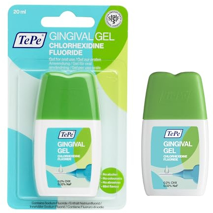 TePe Gingival Gel, Mint Flavour | Effective against plaque, with Fluoride to strengthen the enamel and prevent cavities, Helps fight plaque and beat bacteria
