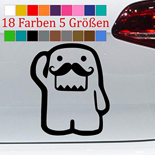 Domo Kun mit Bart Aufkleber VW Sticker JDM Anime Manga Japan 18 Farben 5 Größen