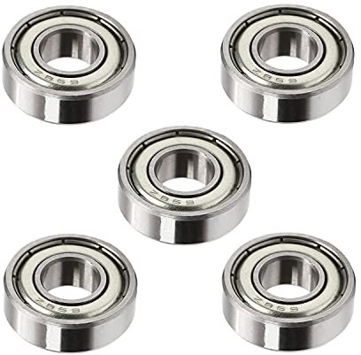 Othmro 698ZZ Rillenkugellager 8 x 19 x 6 mm, Kugellager, doppelt versiegelt, Gcr15, 5 Stück