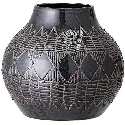Bloomingville Vase, schwarz, Keramik