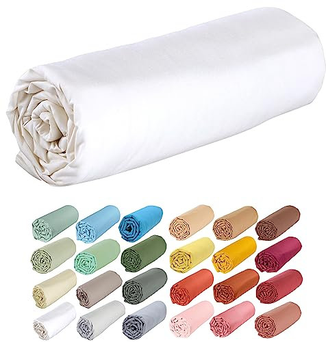 P'tit Basile - Baby Spannbettlaken kompatibel Chicco next2me Nania UNO kinderkraft - 50x80 cm - 100% gewebte Bio-Baumwolle - und Zertifiziert - Weiß