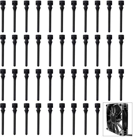 Vis de Ventilateurs en Silicone, 50 Pcs Vis de Ventilateurs Anti-Bruit Sont Utilisés pour Réduire les Vibrations des Ventilateurs, Ventilateur en Silicone Anti-Bruit Pour Boîtier PC ou Ventilateur CPU