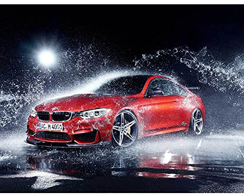ZHXXFD Kit Complet Broderie Diamant - Diamond Painting Enfant Voiture De Sport Rouge - Strass Stitch Peinture 5D Paysage Grand Format - Tableau Adulte 30X40Cm(S91)