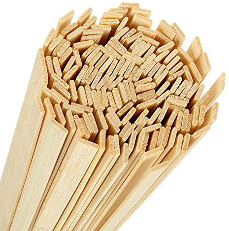 SENENQU 300pcs Crafting Bamboo Sticks, 40cm Flat Wooden Strips for Craft, Natural Long Bamboo Strips for DIY Craft Projects – 400 x 9 x 2mm