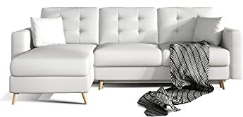 All4All Ecksofa Angela 2 - Schalffunktion - Bettkasten - universell - Komfort - L-Form - Couch - Eckcouch - Schlafsofa - platzsparend - 250x162x87cm - 23 - Kunstleder Soft17