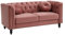Vente-unique-Divano 2 posti in Velluto Rosa antico - TURNER