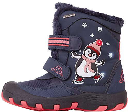 Kappa Unisex Kinder Pinq Tex Sneaker, Navy Pink, 30 EU