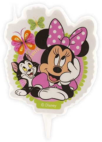 Dekora - Vela Cumpleaños para Tartas Infantiles de Minnie Mouse - 7,5 cm