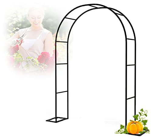 Prtrie Rosenbogen Verzinkt 120cm 140cm 180cm 200cm 350cm Torbogen Garten Stabil Rankgitter Rankhilfe für Kletterpflanzen Metall Schwarz Gartenbogen Deko Rankbogen Rosengestell Witterungsbeständig