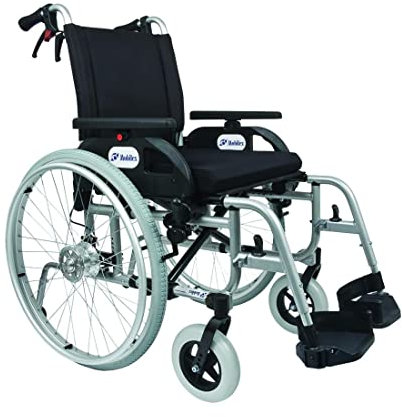 FabaCare Rollstuhl mit Trommelbremse Dolphin 271448, Leichtgewichtrollstuhl, Sitzbreite 48 cm, bis 150 kg, mit FabaCare Easy To Clean Spezialversiegelung