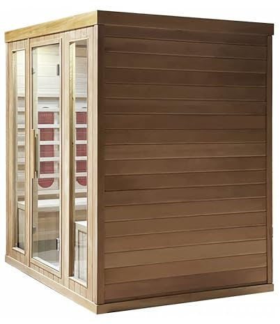 Sauna Firlandese Tradizionale ed infrarossi Multifunzione (SAUNA 180X140 CM 5 POSTI)