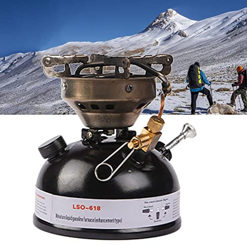 fikujap Campingkocher, Camping Diesel Benzin Alkohol Petroleum Heizung Edelstahl Petroleumofen für Picknick Camping Klettern Angeln, Kraftstoffverbrauch: 120ML/H