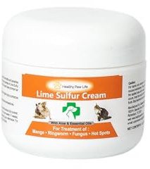 Healthy Paw Life Lime Schwefel Haustier-Hautcreme (114 ml) – Haustierpflege und tierärztliche Verwendung für juckende und trockene Haut – für Hunde, Katzen, Welpen, Kätzchen, Pferde