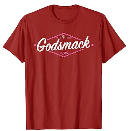 Godsmack – Pink Logo On Cranberry T-Shirt