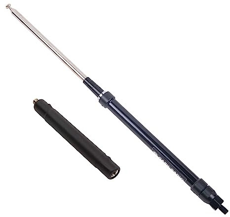 Laser Engraved GRA-7350TC 3/8-24 3/8 x24 CB HF 3.5MHz 7-30MHz/50MHz Broadband Telescopic Portable Ham Amateur Mobile Radio Antenna