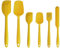 Silicone Spatula Set 6 Pieces High Heat Resistant Kitchen Scraper Spatulas,One-Pieces Seamless Design for Scraping,Cooking,Baking,Mixing Yellow