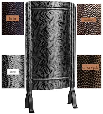 Ofenschirm gehämmert 91x46cm schwarzgold